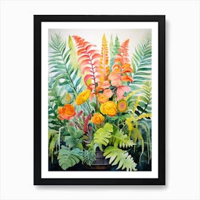 Tropical Plant Painting Boston Fern 3 Affiche