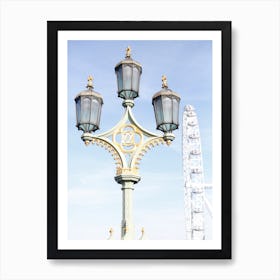 Blue Sky London Eye Art Print