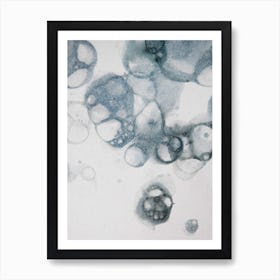 Aquarelle Bubbles Blue Art Print