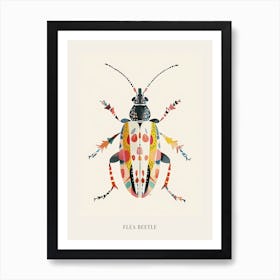 Colourful Insect Illustration Flea Beetle 18 Poster Art Print