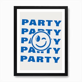 Party Smiley Face Art Print