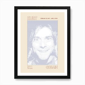 Famous People Kurt Cobain Member Of Nirvana (Ascii Art) Art Print