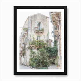 Plants In Street In Sicily Art Print