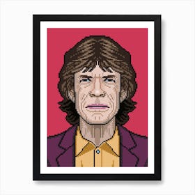 Mick Pixel Art Print