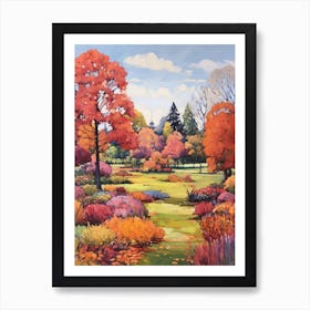 Autumn Gardens Painting Ballarat Botanical Gardens 2 Art Print