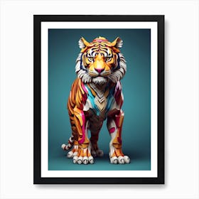 Abstract Tiger Art Print