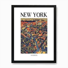 Kingsbridge New York Colourful Silkscreen Illustration 1 Poster Art Print