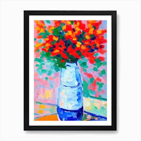 Acropora Still Life Matisse Inspired Flower Art Print
