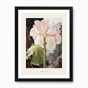 Flower Illustration Amaryllis 1 Poster Art Print