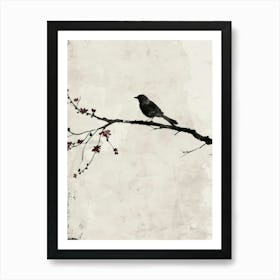 Bird On A Branch 11 Art Print