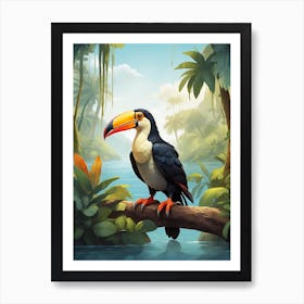 Toucan In The Jungle Art Print