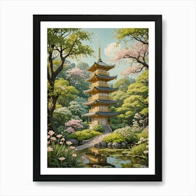 Japanese Pagoda no1 Art Print