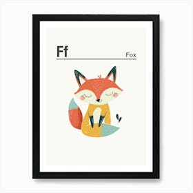 Animals Alphabet Fox 3 Art Print