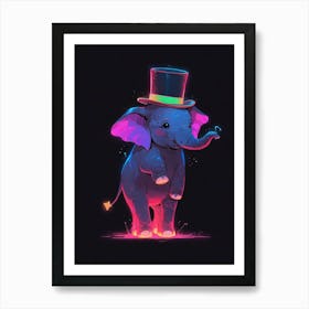 Elephant In A Top Hat Art Print