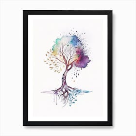 Tree Of Life (Immortality) 1 Symbol Minimal Watercolour Art Print