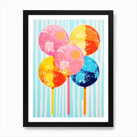 Lollipops Colour Pop 1 Art Print