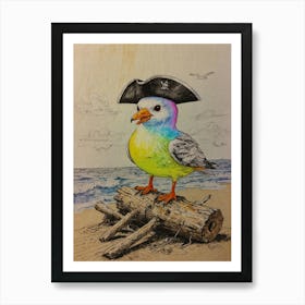 Pirate Bird 6 Art Print