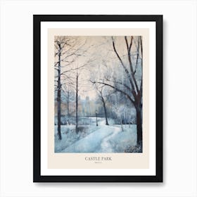 Winter City Park Poster Castle Park Bristol 2 Art Print