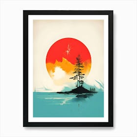 Sunset On The Island Art Print