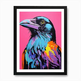 Andy Warhol Style Bird Crow 1 Art Print