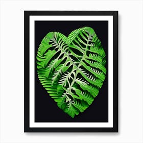 Heart Fern Vibrant Art Print