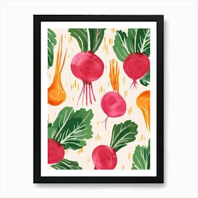 Beets Summer Illustration 4 Art Print