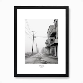 Poster Of Anzio, Italy, Black And White Photo 3 Art Print