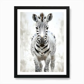 Stripes Of Grace The Majestic Zebra Art Print