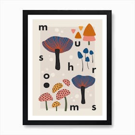 Mushroom Kitchen Art Print