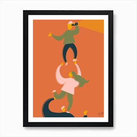 Friends Help Friends Art Print