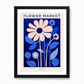 Blue Flower Market Poster Daisy 4 Art Print