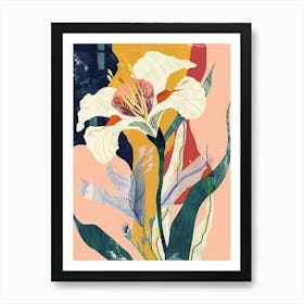 Colourful Flower Illustration Lisianthus 1 Art Print