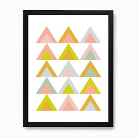 Pastel Triangles 1 Art Print