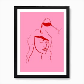 Wine Girl Art Print