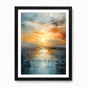 Sunset Over The Sea Art Print