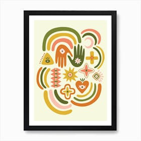 Rainbows And Symbols Art Print