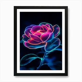 Pink Rose Wallpaper Art Print