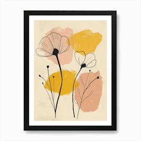 Vienna Flower Market Boho Minimalist Style 1 Art Print