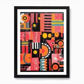 Afrocentric Pattern Illustration 6 Art Print