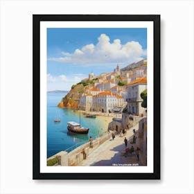 Lisbon, Portugal, Atlantic Ocean beach. 1 Art Print