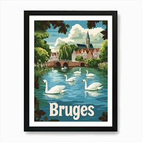 Aihrgdesign A Mid Century Modern Travel Poster For Bruges Sho Bb1c8145 7dc7 4c53 8c30 E7b3fd8e5991 0 Art Print