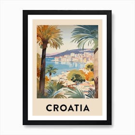 Croatia 3 Vintage Travel Poster Art Print