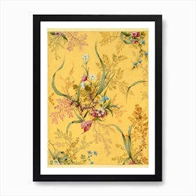 Chintz Flower Pattern Art Print