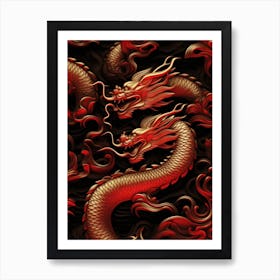 Red Dragons Art Print