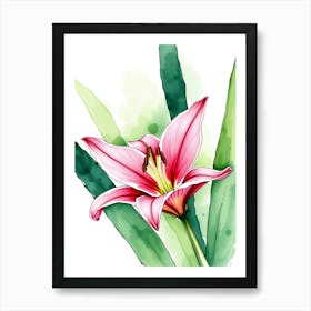 Watercolor Lily Art Print