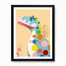 Colourful Dinosaur Segisaurus 1 Art Print