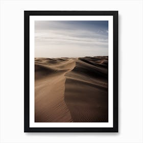 Sand Dunes In The Wind Art Print