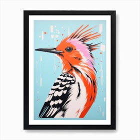 Andy Warhol Style Bird Hoopoe 2 Art Print