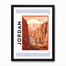 Jordan Travel Stamp Poster Art Print