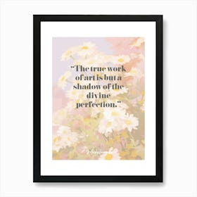 Artist Quote Michelangelo Art Print